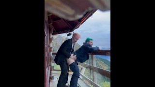 Buddy’s wife went to bed early at wedding, so he fucked me instead.