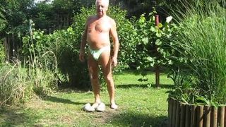 Fritz jerks and squirts for Mistress Melanie