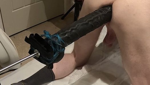 Giant dildo rammed hard and fast after cock pumping – Fuck Machine