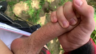 Hot Handjob OUTDOOR & Cute Boy CUM HARD /Perfect BODY / BIG DICK 23cm