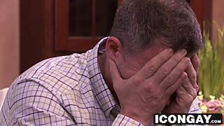 Mature daddy gets fucked by hunk dick