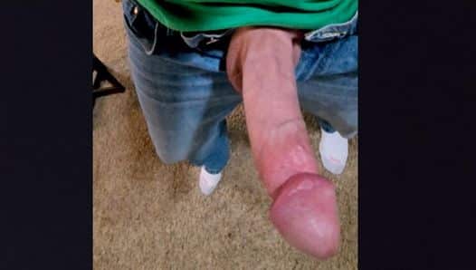 Solo male pulls out Big Cock his big dick then has big cumshot