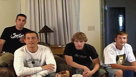 Straight Guys James, Jared, Marcus and Paul Have Some Gay Fun with Each Other